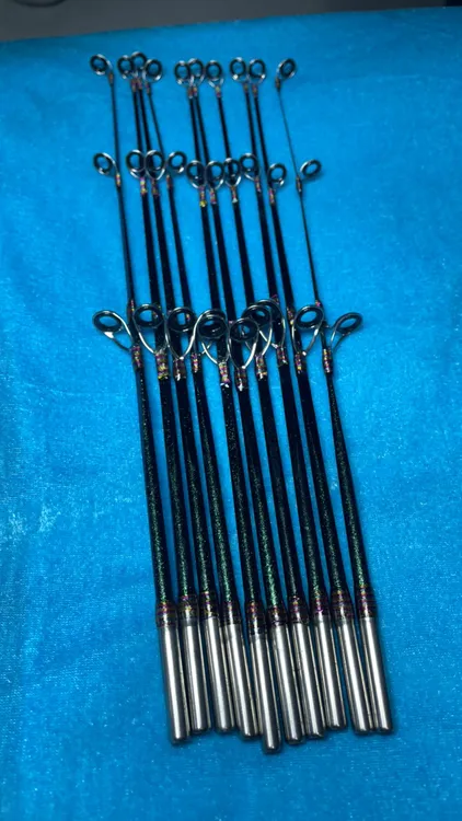 30公分冰钓竿梢（M调性）磁环变色龙涂装 通用插口