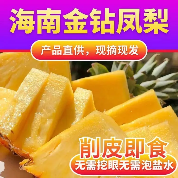新品凤梨菠萝海南金钻凤梨新鲜清甜多汁应季水果自然成熟现摘现发