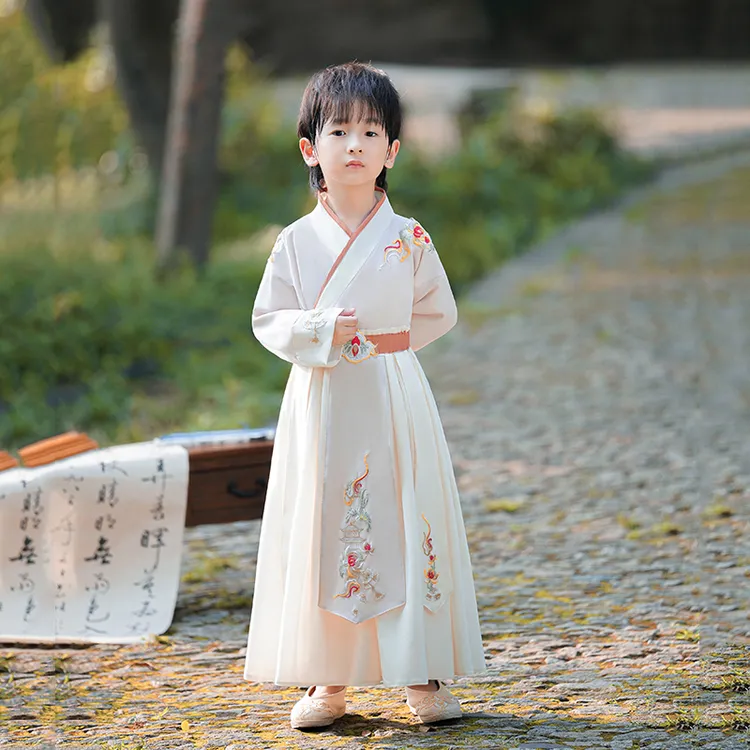 男童汉服套装儿童超仙古装新中式国风唐装秋装男宝宝中秋节演出服