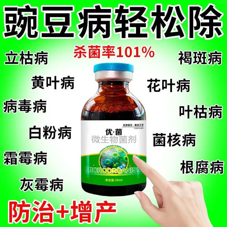 豌豆专用剂豌豆病全管剂立枯根腐锈病菌核灰霉霜霉病通用菌剂