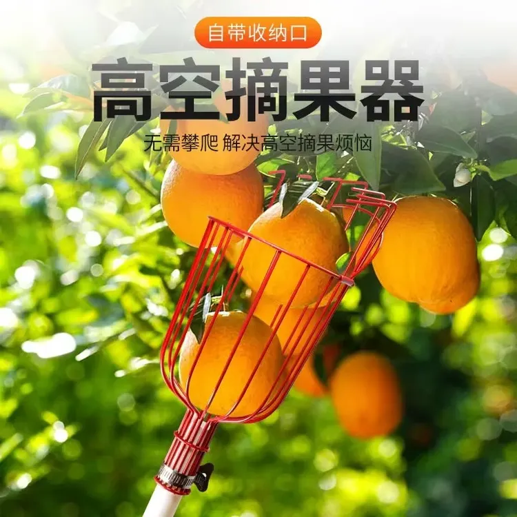 2025年摘水果神器专业果园高空采摘器园林摘水果摘果篮采摘工具