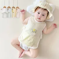 夏季婴儿护肚衣服宝宝防着凉肚兜新生儿纯棉半背衣服薄款无袖背心