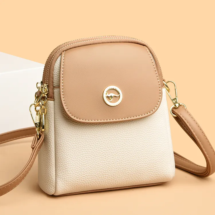 时尚潮流女士手机包新款韩版双层小包包女百搭单肩斜挎包