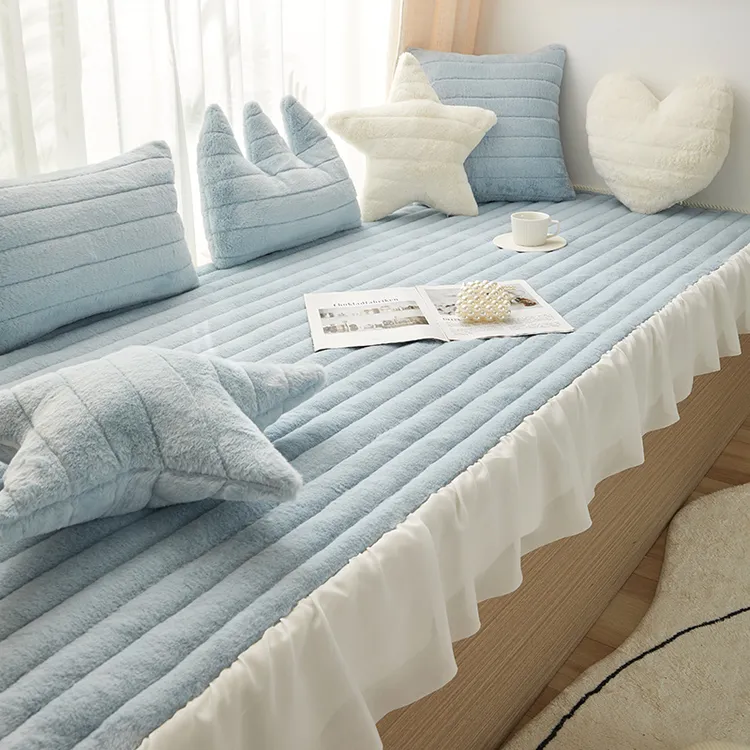 飘窗垫简约2022新款网红坐垫可机洗毛绒冬季窗台飘窗垫窗台垫