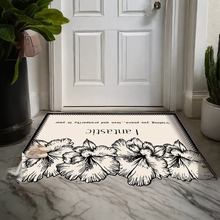 轻奢吸水入户门地垫小香风门垫室内外脚垫家用玄关防滑进门地毯