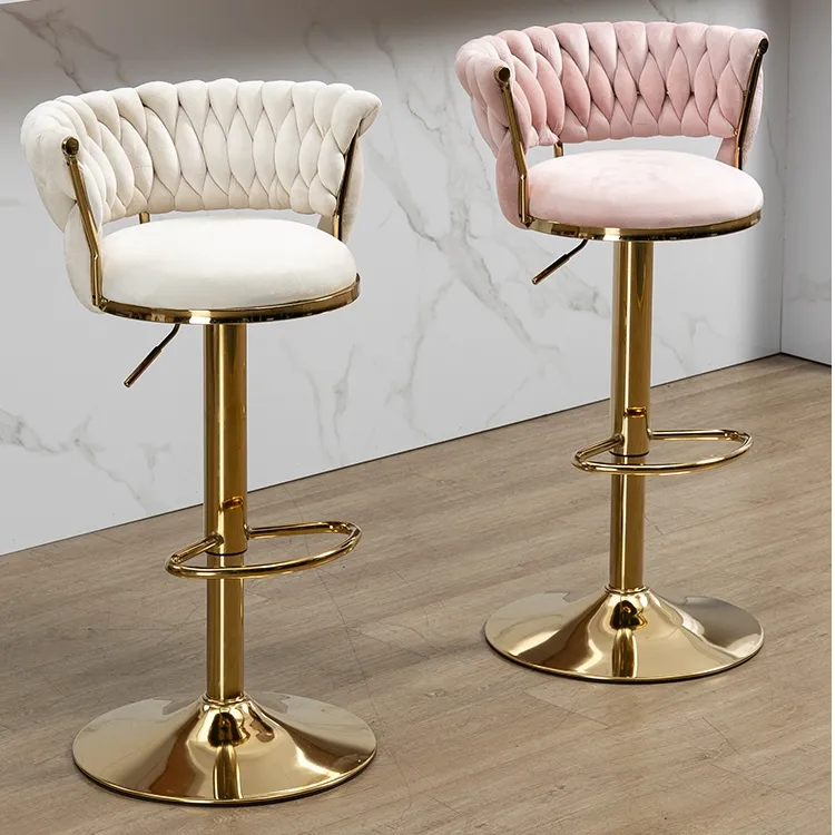 新款轻奢吧台椅家用高脚凳升降吧台凳酒吧收银台吧椅旋转椅子