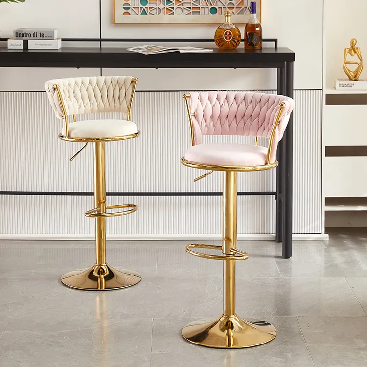 旋转收银椅子加高前台椅升降吧台椅酒吧椅高脚凳子现代简约靠背椅