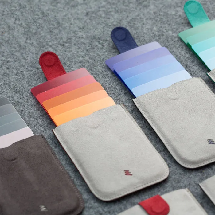 DAX层叠式抽拉卡包炫彩渐变智能多卡位包名片夹男士卡包证件包