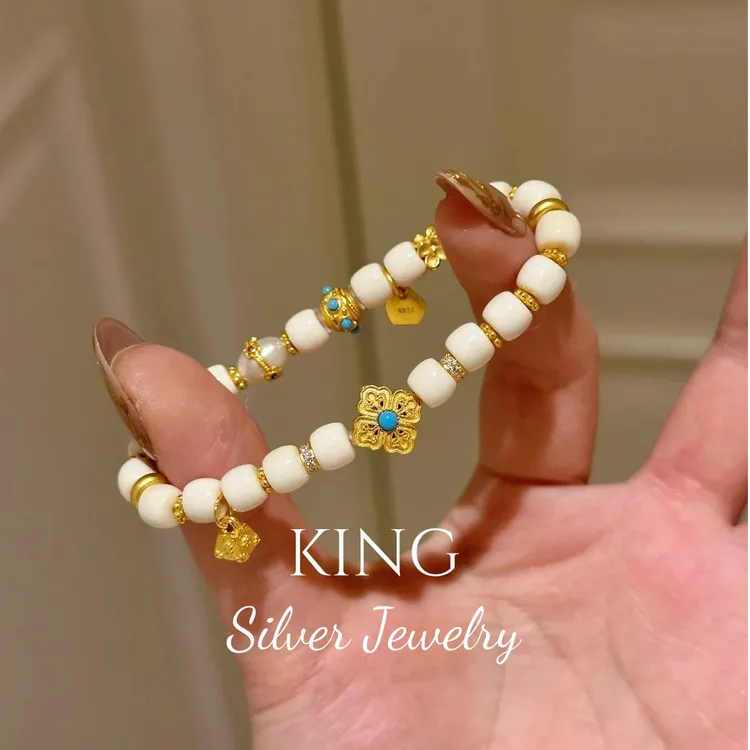 925银手链 king银饰猛犸奶皮糖手链手工气质时尚百搭小众轻奢手串