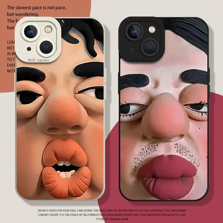适用搞怪小丑高级感个性苹果16抽象iphone15promax恶搞14pl手机壳