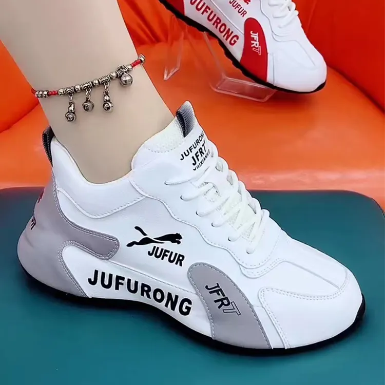 真皮厚底老爹鞋女2025春秋新款时尚百搭女鞋软底透气休闲运动鞋潮