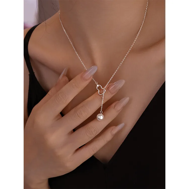 链子925银 925银葫芦珍珠流苏项链轻奢女款2025款新款设计感气质