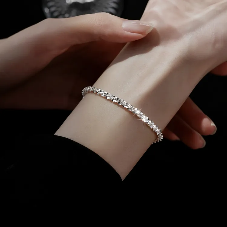 925银手链 纯银满天星手链女小众波光粼粼手链2025新款冷淡风手串