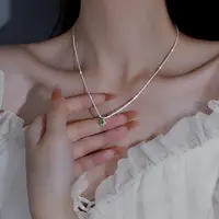 坠链均925银  925银莫桑石满天星项链女设计感轻奢高级感锁骨链