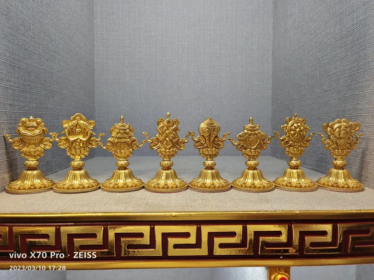 黄铜小号八吉祥9*6.5