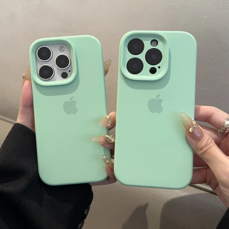 开心果适用苹果16promax手机壳15液态硅胶iphone14简约13纯色1211
