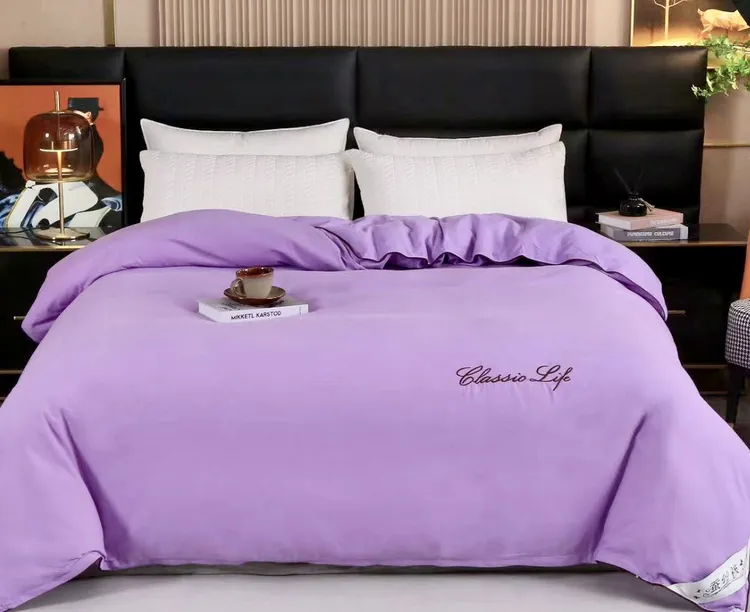 313款被套被罩热卖，刺绣被套轻奢亲肤被套纯色磨毛学生宿舍