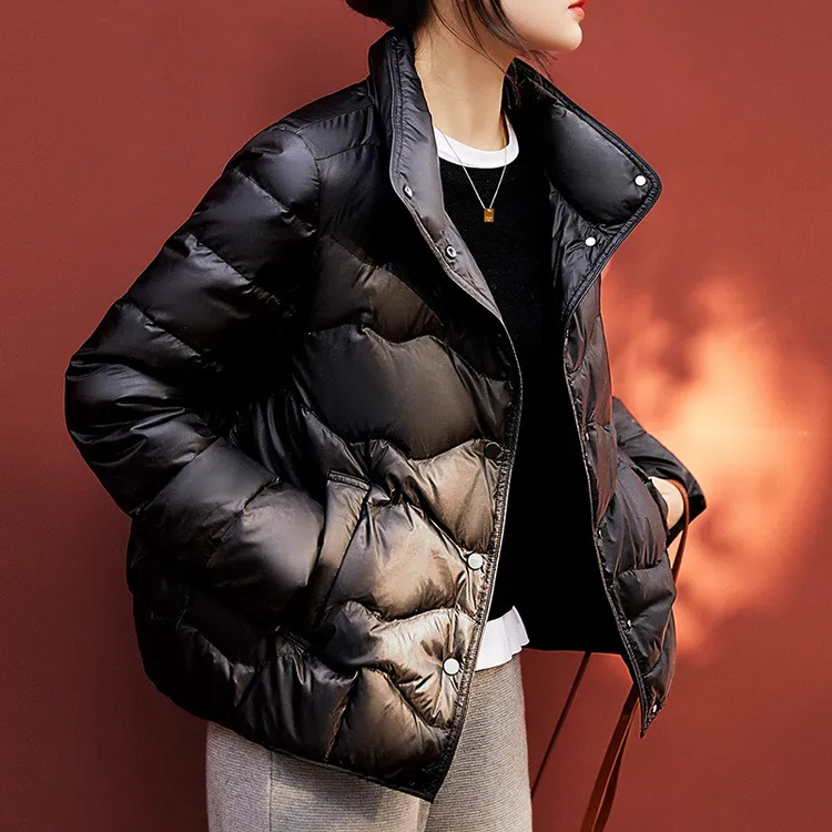 高强蓄热暖氧吧95白鹅绒轻薄短款高级感显白色瘦羽绒服冬季女保暖