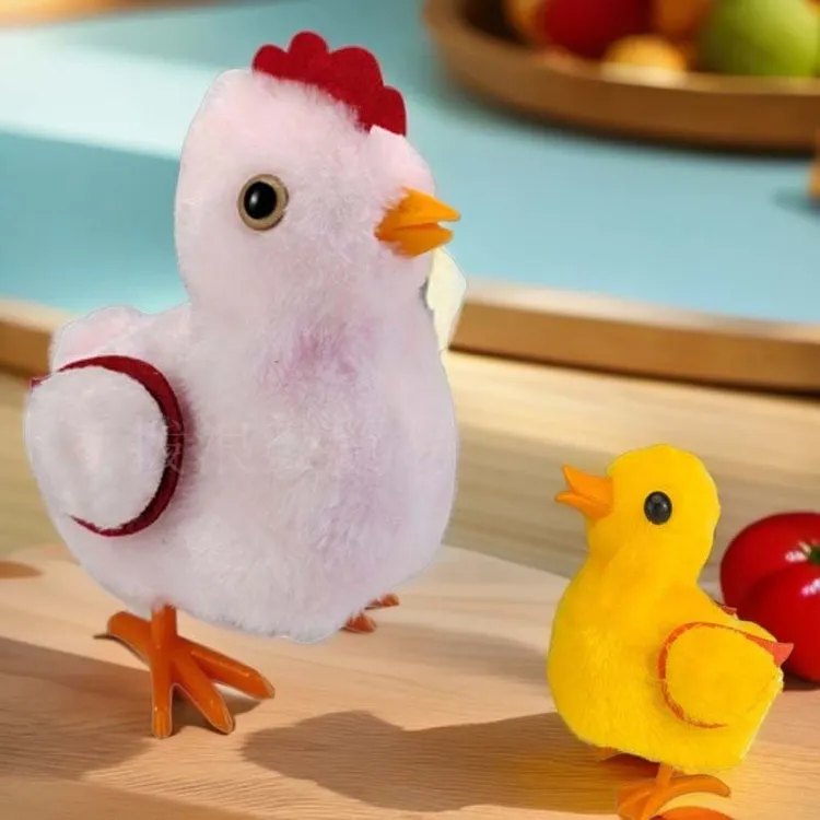 电动毛绒玩具小鸡会叽叽叫动翅膀大号仿真鸡宝宝玩具儿童电子宠物