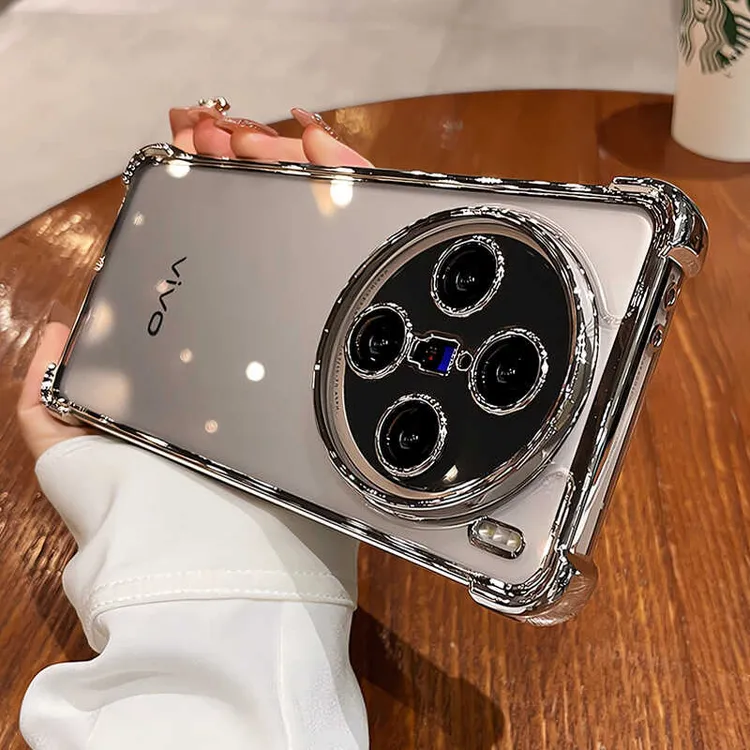 适用vivox200promini手机壳新款透明全包IQOO13气囊防摔带镜头膜