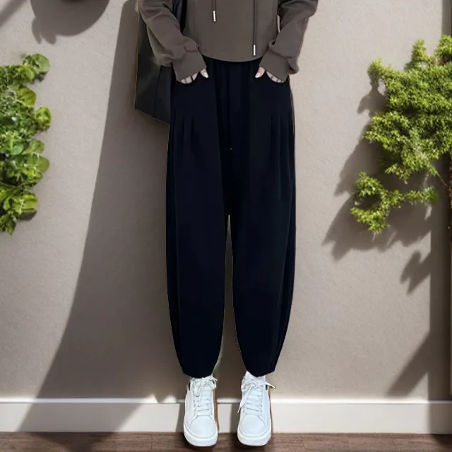 爆款百搭显瘦哈伦裤时尚洋气大码春秋萝卜休闲裤高腰宽松束脚卫裤