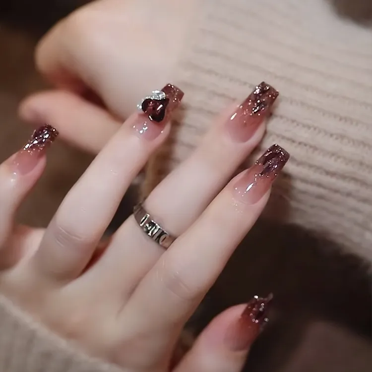 美甲高端纯手工穿戴甲短中长款2025新款高级感甲片穿戴式美甲指甲
