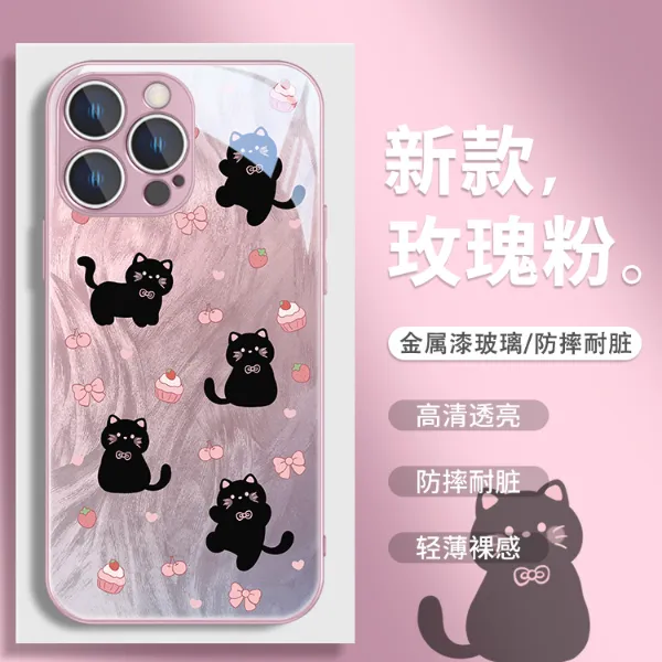 适用于苹果/华为/小米/OPPO/VIVO新款高颜值蛋糕蝴蝶结猫咪手机壳
