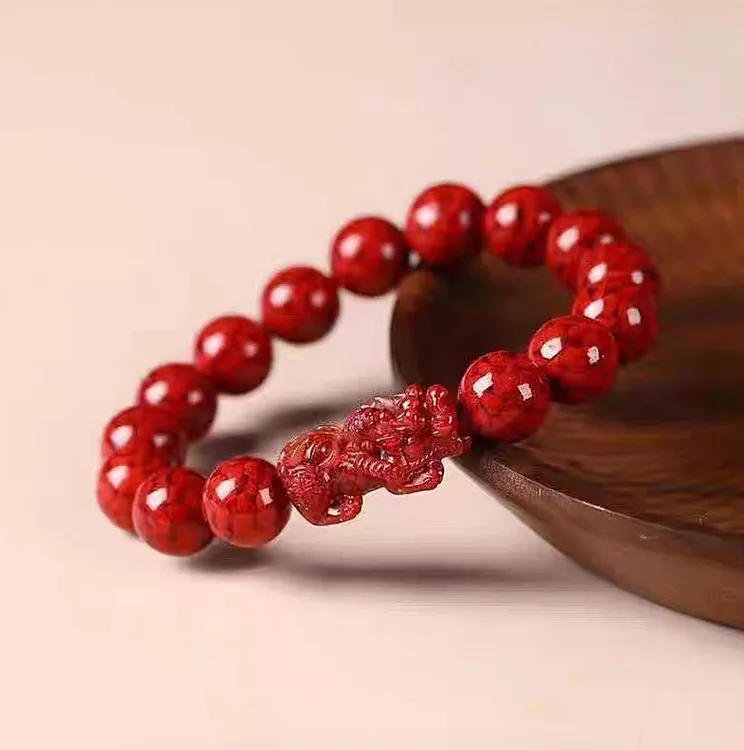 8mm晶体朱砂貔貅手串男女款手串（送一颗备用珠）