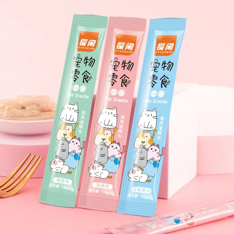 宠物小猫咪零食猫条营养膏猫粮鱼干三文鱼金枪鱼增肥幼猫罐头成猫