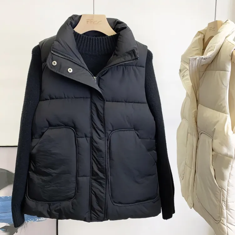 212胖mm百搭棉服马甲女秋冬新款显瘦大码马夹百搭外套背心