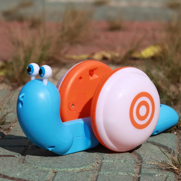 网红儿童牵绳蜗牛玩具1-3岁宝宝学步爬行声光毛毛虫拉线拖拉玩具