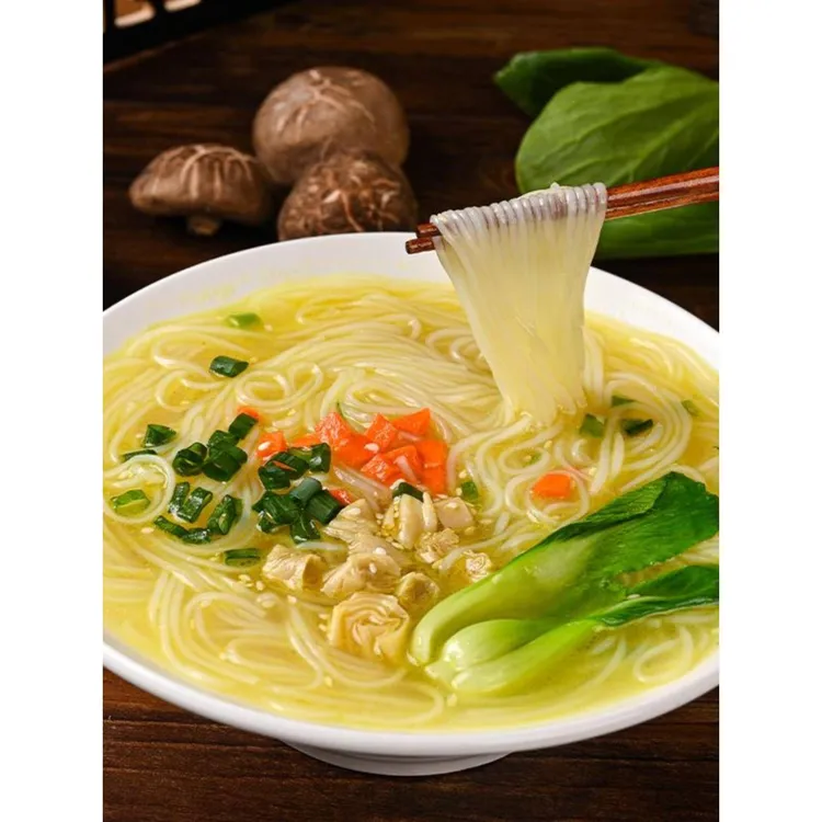 众忆香菇鸡汤米线*10桶非油炸桶装肥汁米线米粉 宵夜速食冲泡型