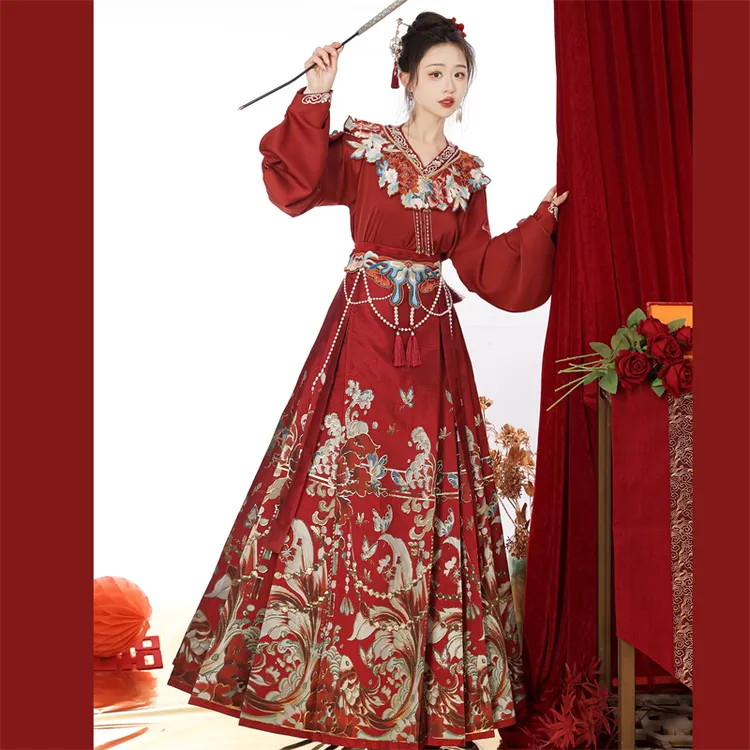 醉时阁【相思成约】明制汉服婚服中式新娘结婚敬酒礼服古风送璎珞