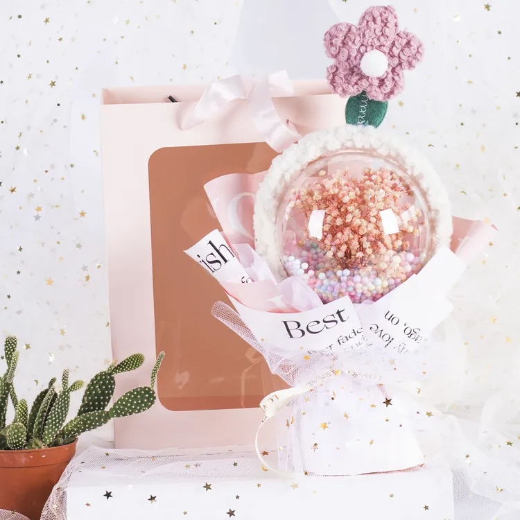 七夕毕业礼物波波球满天星花束创意网红教师节情人节生日礼物