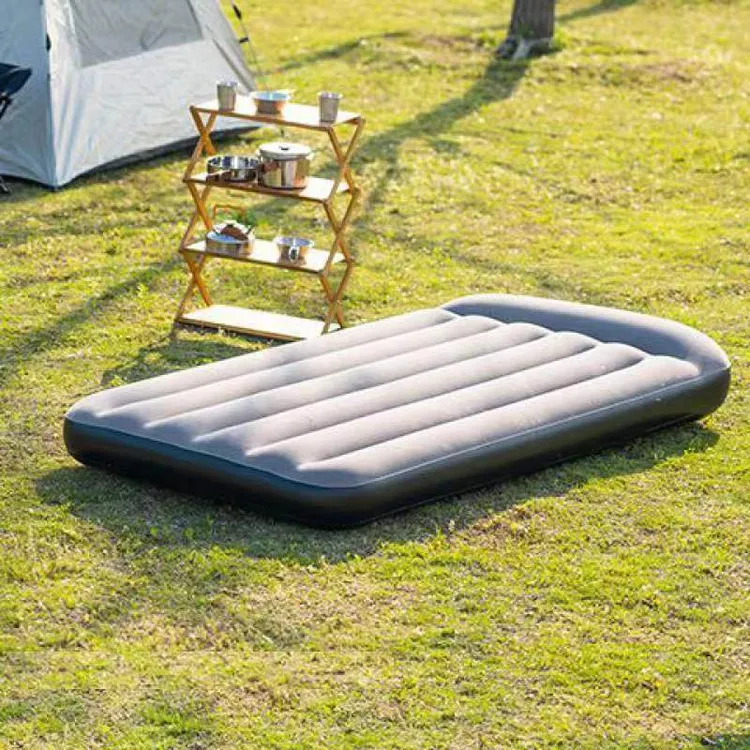 现货家用充气床垫简约便携露营气垫床折叠单双人午休加厚植绒床垫