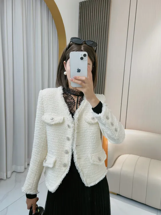 【小婷】MSSY美舒尚衣、上衣女装小香风气质白色时尚短外套83028