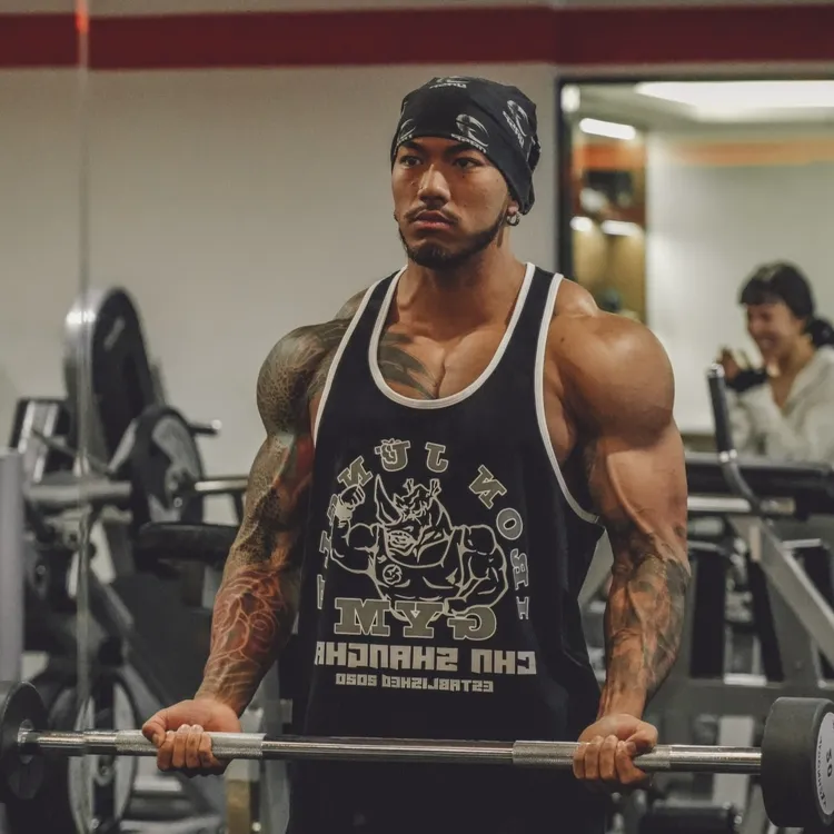 IRONJUNGLE GYM老派美式训练狂人背心复古健身无袖肌肉宽松运动