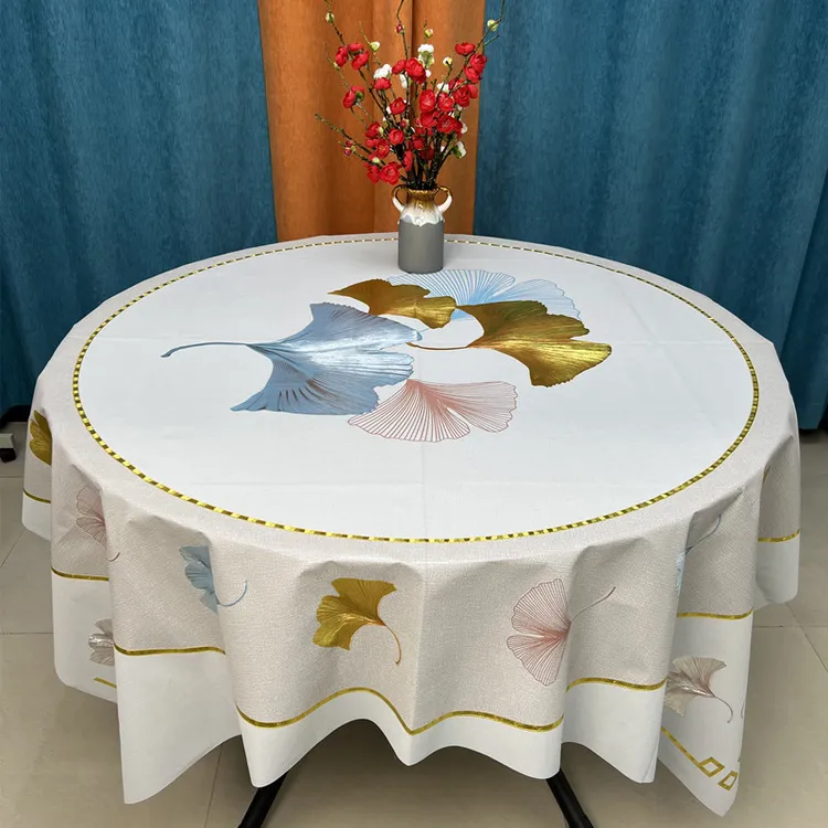 【150cm】大圆形桌布台布防油防烫免洗布艺大小圆饭店家方圆可用