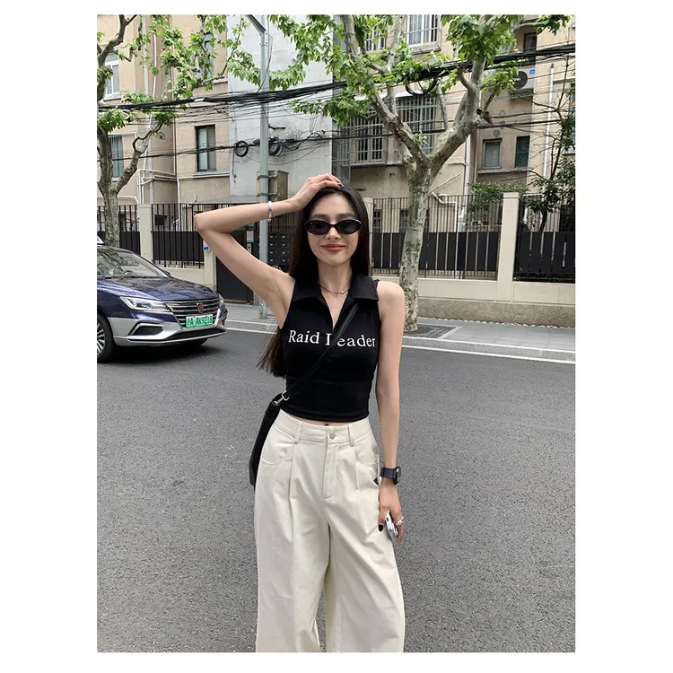 白色紧身显瘦背心女外穿夏季新款气质短款无袖上辣妹高腰休闲打底