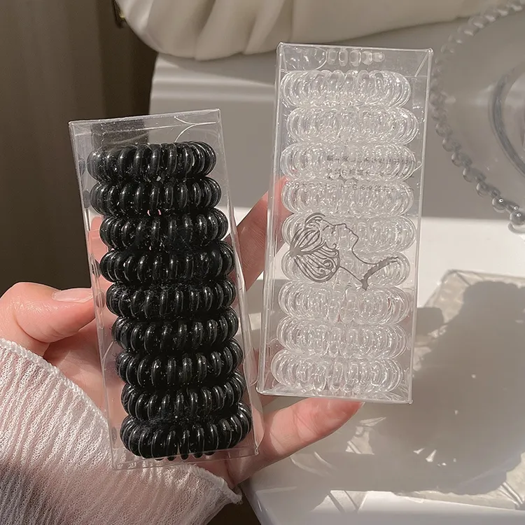 电话线发绳夏季简约皮筋气质高弹力发圈百搭实用发饰绑头发