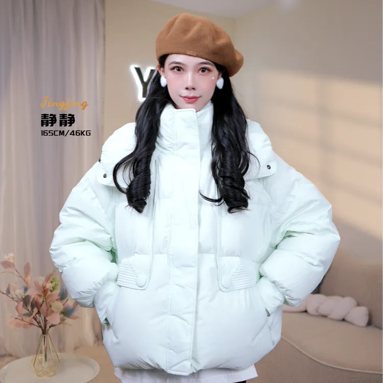 官方正品女款羽绒服宽松时尚短款加厚女款冬季羽绒服