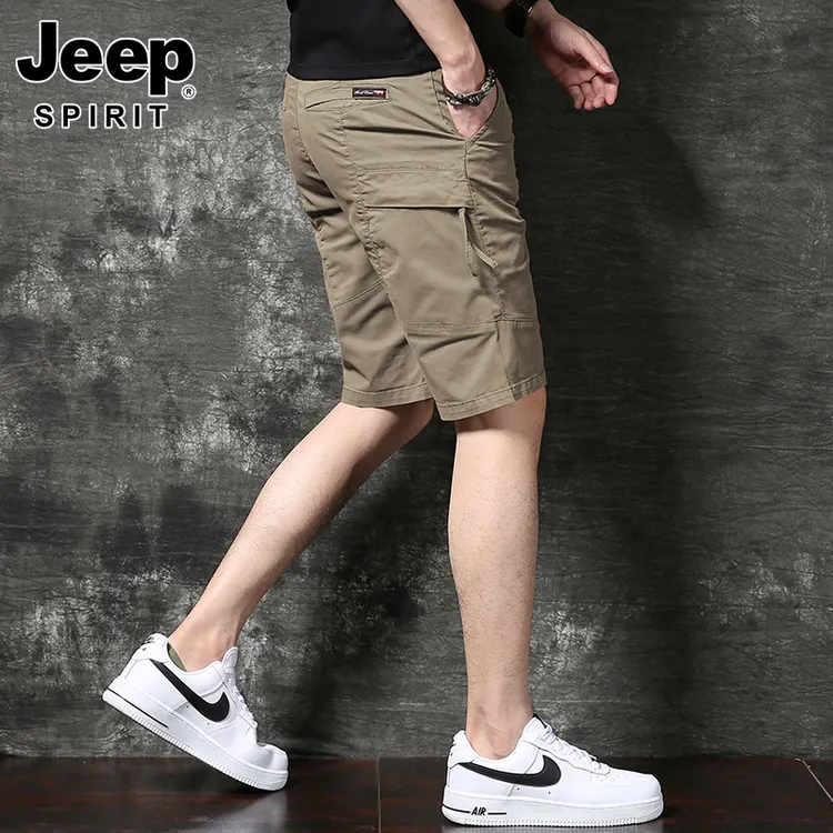 JEEP SPIRIT休闲短裤男夏季薄款工装短裤潮流宽松五分裤子中裤男