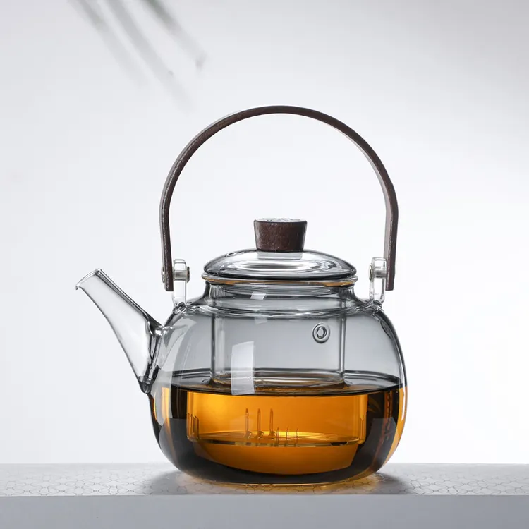 大容量手工茶壶耐热加厚煮水提梁壶茶具玻璃煮茶器家用养生壶