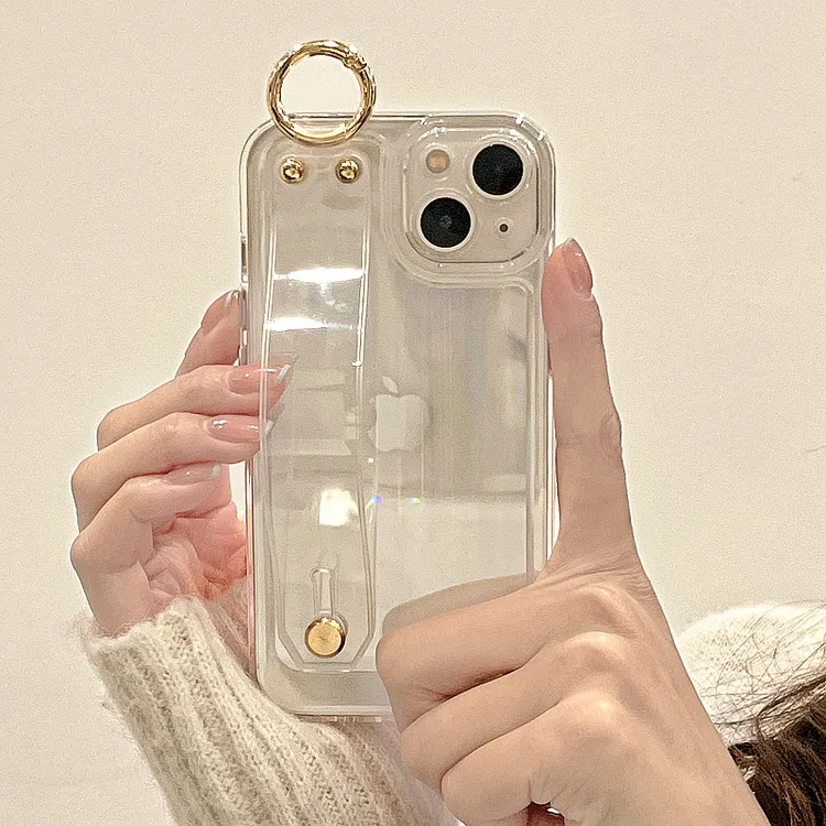 腕带透明iPhone16/15/14/13/12苹果16promax手机壳15pro套14p支架