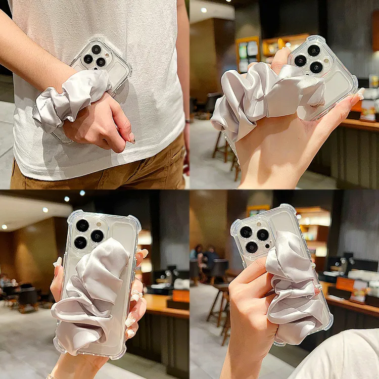 苹果iPhone17/16/15/14/13/12手机壳腕带丝绸16promax保护套15p女