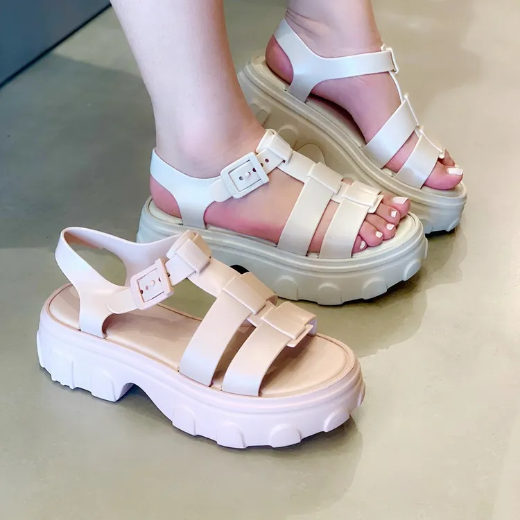 正品巴西梅丽莎melissa果冻香鞋松糕露趾编织罗马女凉鞋软底35791