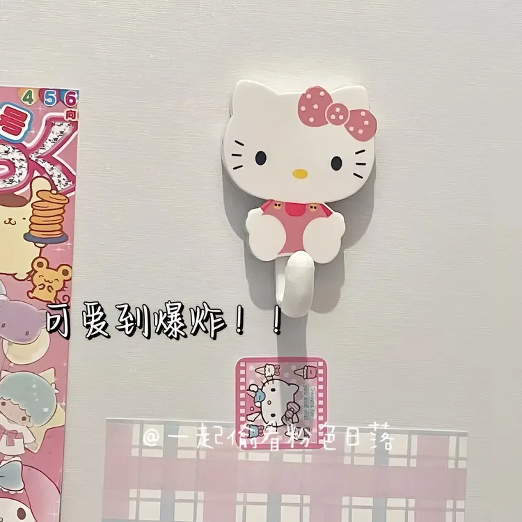 hellokitty创意挂钩可爱强力粘胶卫生间宿舍卧室卡通免打孔粘钩