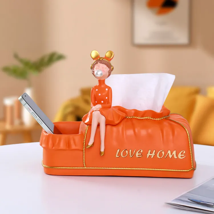 轻奢创意泡泡女孩纸巾盒学生高档家用餐桌客厅茶几抽纸盒乔迁送礼