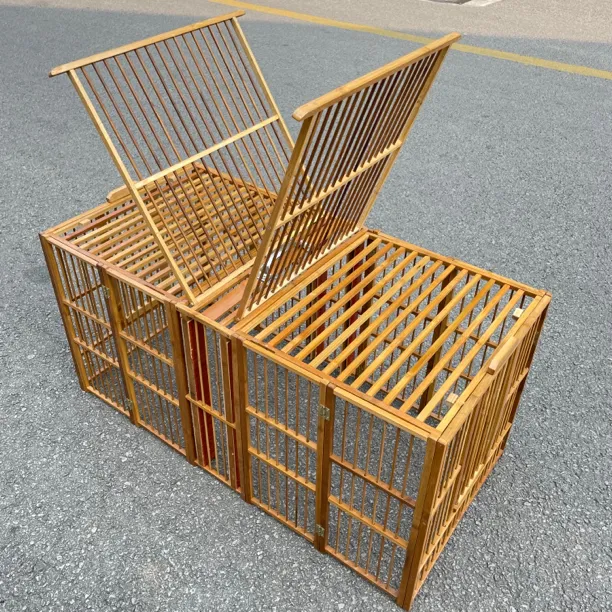 新款随意隔设计画眉鸟攻笼高温蒸老竹制作打架笼纯手工大号公笼