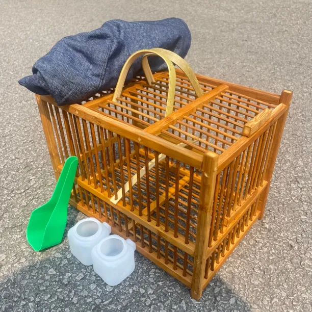 新款高温蒸煮泡油老竹鸟笼一格二格笼黄豆鸟笼绣眼麻料珍珠贝子笼